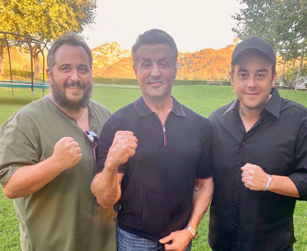 Evan Metropoulos and Sylvester Stallone